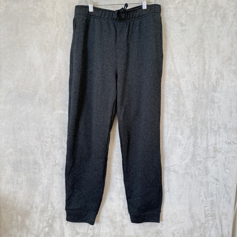 Uniqlo Heattech Dark Gray Fleece Lined Jogger Sweatpants Mens Size L Cozy Lounge